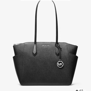 Michael Kors Black Tote with MK Charm